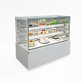 Glass Display Case Shelf With Multiple Layers For Dessert Pastry 3d model