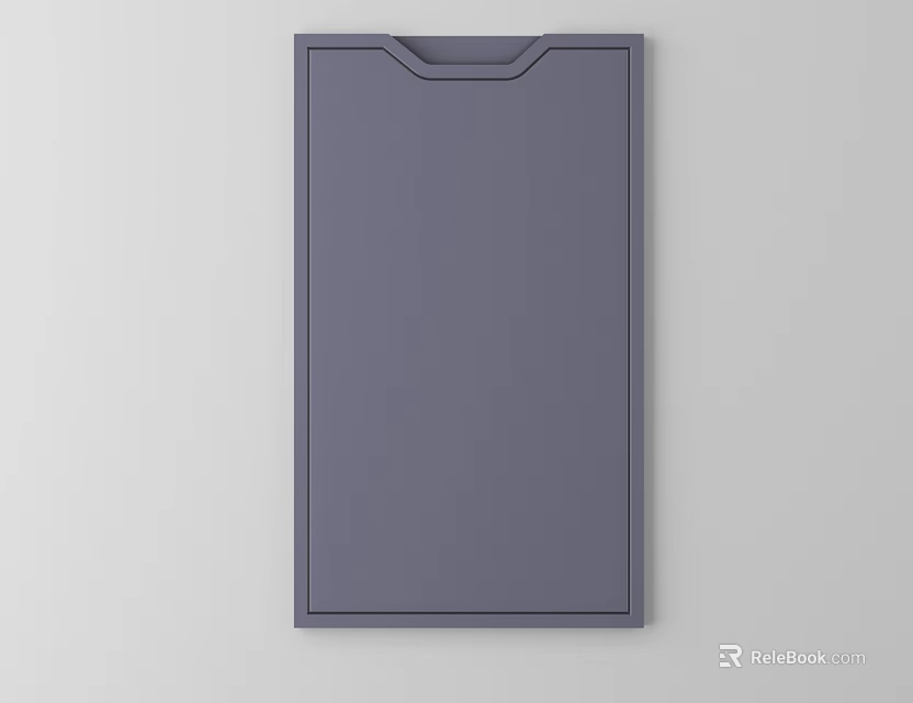 Modern Minimalist Gray Wardrobe Door With Flat Panel And Simple Frame Design 3d model