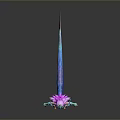 Fantasy Female Character With Long Pink Purple Hair Blue Outfit Fish Tail Decoration Green Accessories