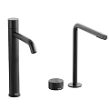 Black Modern Shower Head Set With Handheld Sprayer Faucet And Controls