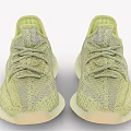 Light Green Casual Sports Sneakers With Knitted Upper And Transparent Sole Design