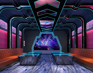Modern KTV Party Room 3d model