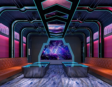 Modern KTV Party Room 3d model