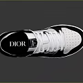 High Top Black And White Sneakers With White Laces And DGK Logo Design