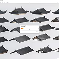 Traditional Building Components Featuring Various Classical Roof Tile Styles And Shapes 3d model