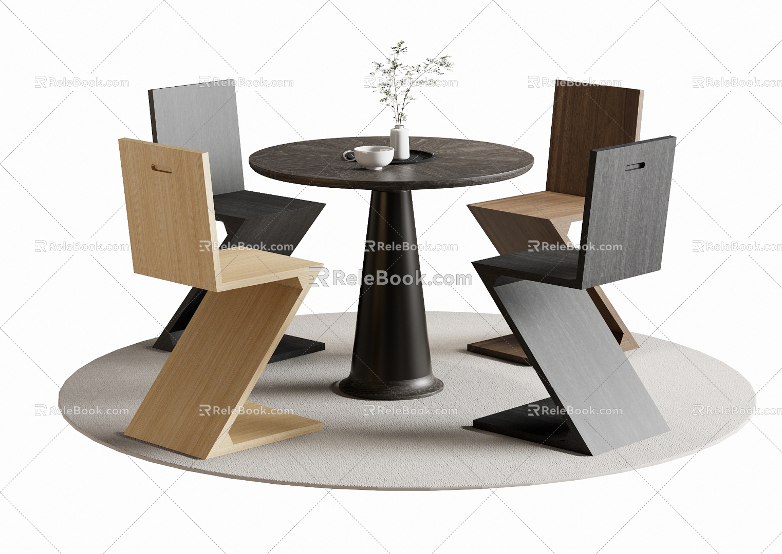 Modern Leisure Tables and Chairs Negotiation Tables and Chairs Dining Tables and Chairs 3d model