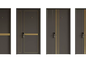 Modern child and mother door entrance door 3d model