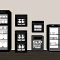 Haier Kitchen Appliances Glass Door Design Including Dish Sterilizers Oven Plates And Food Inside