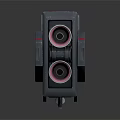 Futuristic SciFi Weapon Design With Black Body And Red Accents