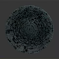 Futuristic Digital Art Sphere With Grid Like Line Structure And Blue Tone Reflection
