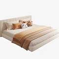 Modern Kids Bed with Soft Padded Headboard Light Color Mattress and Safe Design Features
