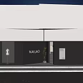 Modern NAILAO Store Front With Black White Facade And Glass Display Doors