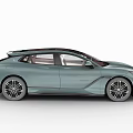 Light Blue Modern Coupe Style Car With Sleek Design And Alloy Wheels