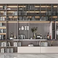 Modern bookcase 3d model