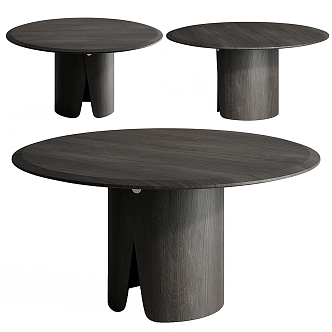 Modern Casual Round Table Round Table 3d model