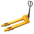 Yellow Manual Industrial Equipment Forklift With Dual Forks And Handle