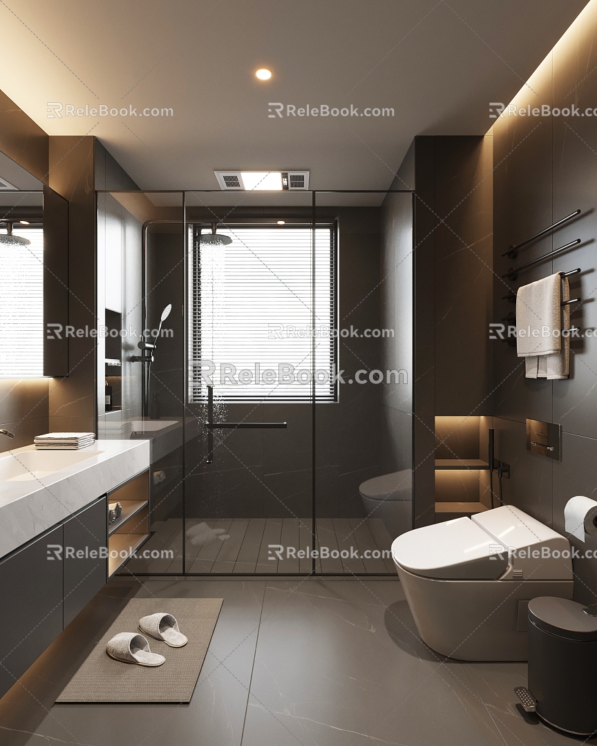 Modern toilet 3d model