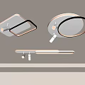 Modern Sleek Ceiling Lights with Round Rectangular and Linear Designs for Home Interiors 3d model
