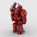 LEGO Toy Blocks Fighting Robot Gundam Mech Warrior Transformers 3d model