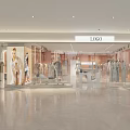 Modern Clothing Store Interior With Mannequins Hanging Clothes And Lighting Fixtures