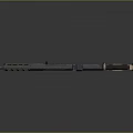 Modern Tactical Assault Rifle With Scope Rail System And Grip Texture