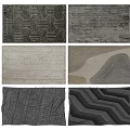 modern square carpet 3d model