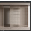 Japanese-style partition screen partition 3d model