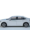 White Honda Sedan With Modern Sleek Exterior And Stylish Headlights