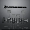 High Performance Automotive Engine Components Crankshaft Connecting Rods And Pistons