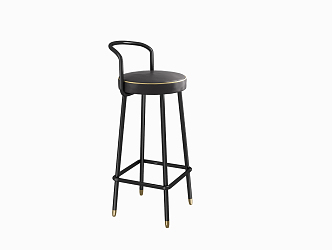 Modern Bar Chair Bar Seat 3d model