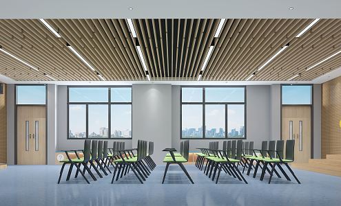 modern classroom 3d model