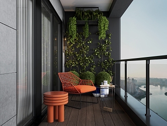 Home Balcony 3d model