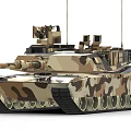 Modern M1A2 Abrams Main Battle Tank Military Armored Vehicle 3d model