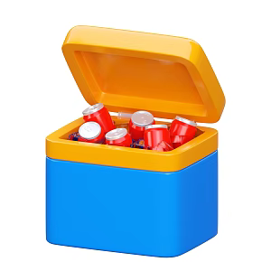 Modern Beverage Box Cartoon Beverage Box 3d model