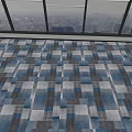 office carpet fine grain carpet gray carpet 3d model