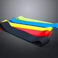 Elastic Multicolored Resistance Bands For Fitness Exercise Training And Workout