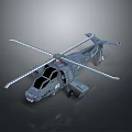 Detailed Scale Helicopter Model With Rotors Fuselage And Realistic Design