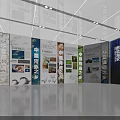 China Silk Road and River Affairs Exhibition Display with Panels Images and Texts