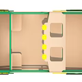Modern plate slide trolley 3d model