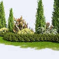 Modern Shrubs Shrubs Green Planting Shrubs Plants Pile Landscape Trees 3d model