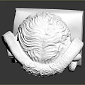 White Decorative Furniture Sculpture With Bearded Ram Horns Male Head And Base