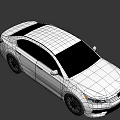 White Modern Sedan With Sleek Exterior And Black Alloy Wheels