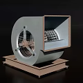 Industrial Centrifugal Fan With Metal Casing Impeller Motor And Base Structure