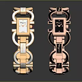 Elegant Womens Bracelet Watches With Metal Chain Straps Square Dials And Gemstone Accents