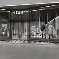 Modern Clothing Store With Glass Facade And Mannequins Displaying Fashionable Clothes