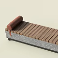 Modern Landscape Seats With Wooden Slats Metal Frames Side Tables And Decorative Lamps