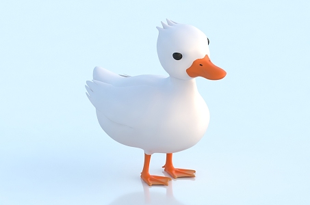 cartoon duck cartoon animal cartoon duck little duck doll toy 3d model