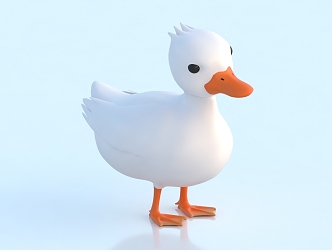 cartoon duck cartoon animal cartoon duck little duck doll toy 3d model