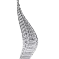 Modern Abstract Wire Sculpture With Curved Lines And Artistic Structure