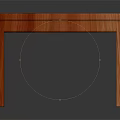 Wooden Dining Table With Red Brown Wood Grain Square Top And Four Legs